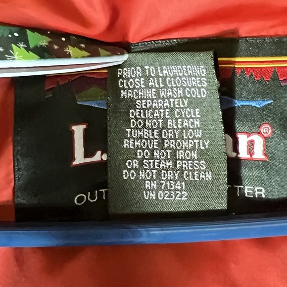 L.L. Bean PrimaLoft Packaway Puffer Jacket Orange/Black Women Size Medium - Picture 9 of 10